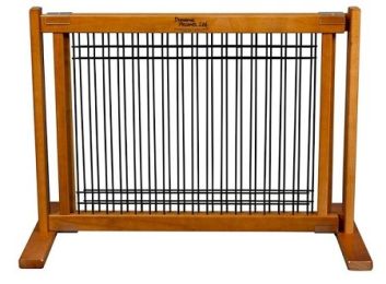 Wood and Wire Pet Gate (Color: Large/Artisan Bronze)