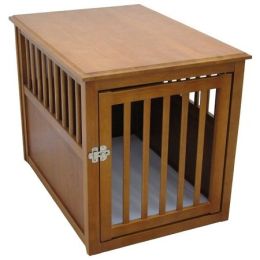 Dog Crate Table (Color: Large/Espresso)