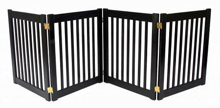Four Panel EZ Pet Gate (Color: Small/Mahogany)